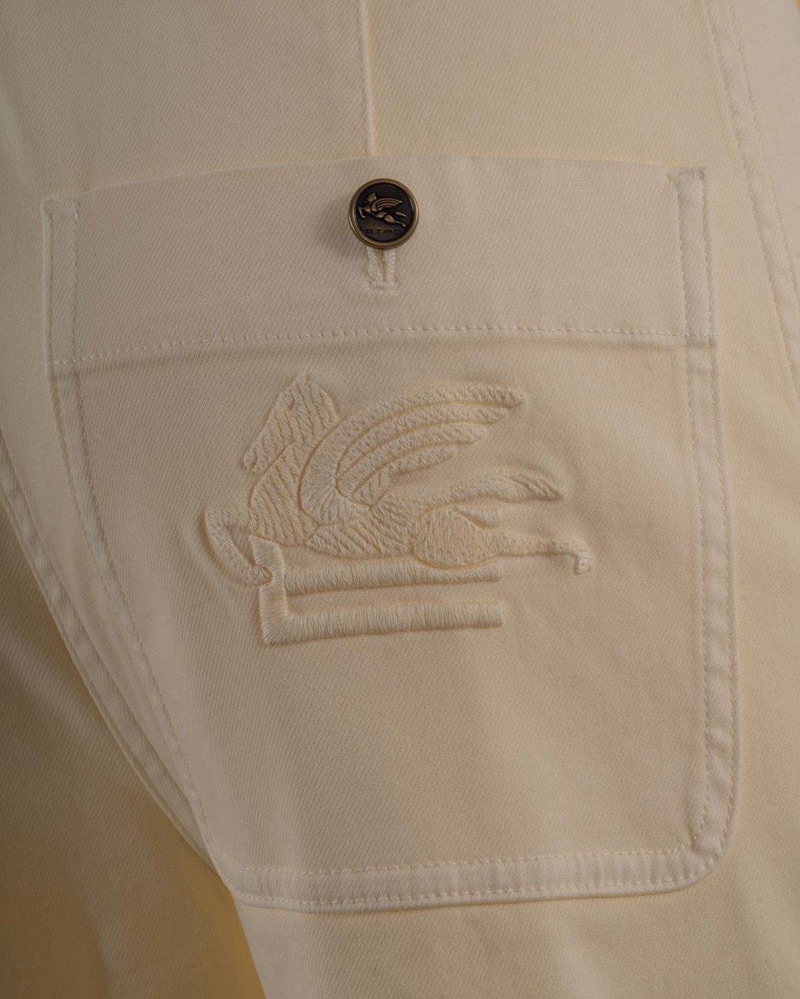 shop ETRO  Pantalone: Etro pantaloni dritti in cotone.
Tasche anteriori a toppa.
Logo ricamato sulla tasca posteriore.
Passanti per cintura.
Leggermente svasati.
Composizione: 98% Cotone, 2% Elastan.
Made in Italy.. WREA0042 AV689-W3796 number 4356222